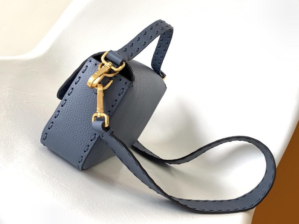 Refined Leather Top Handle Bag