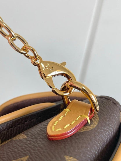Elegant Stylish Monogram Leather Shoulder Bag