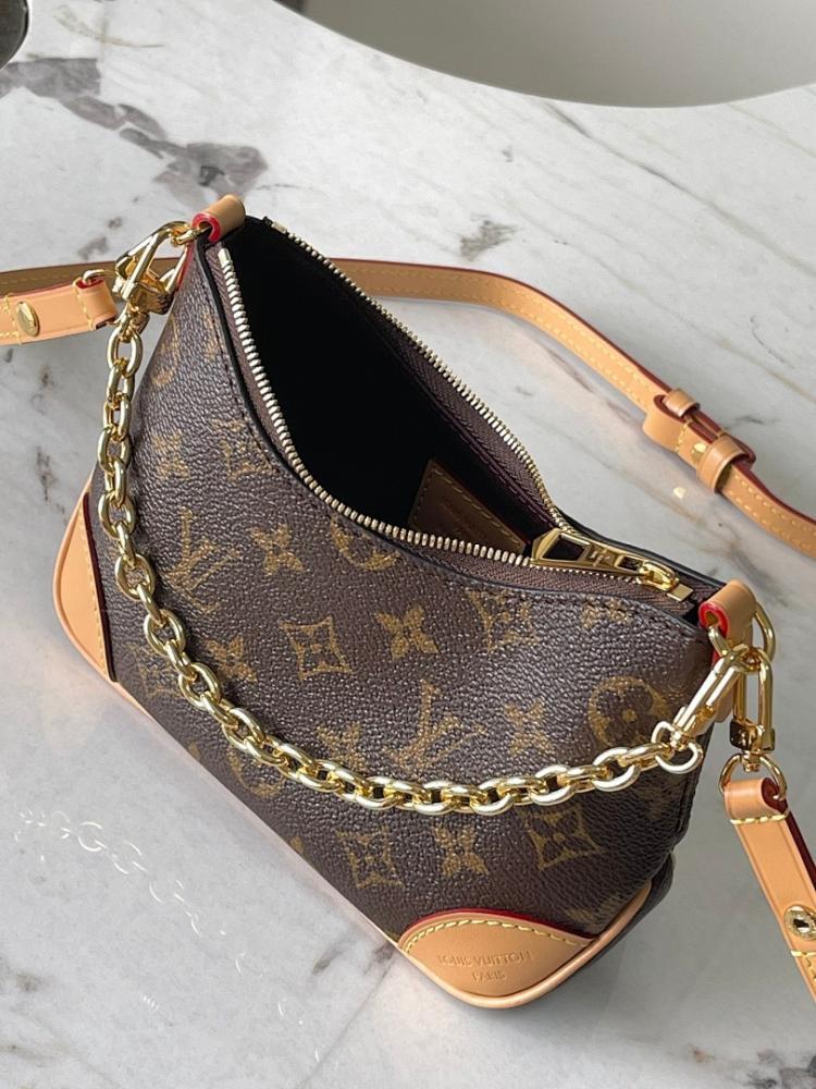 Elegant Monogram Leather Top Handle Bag – Limited Edition