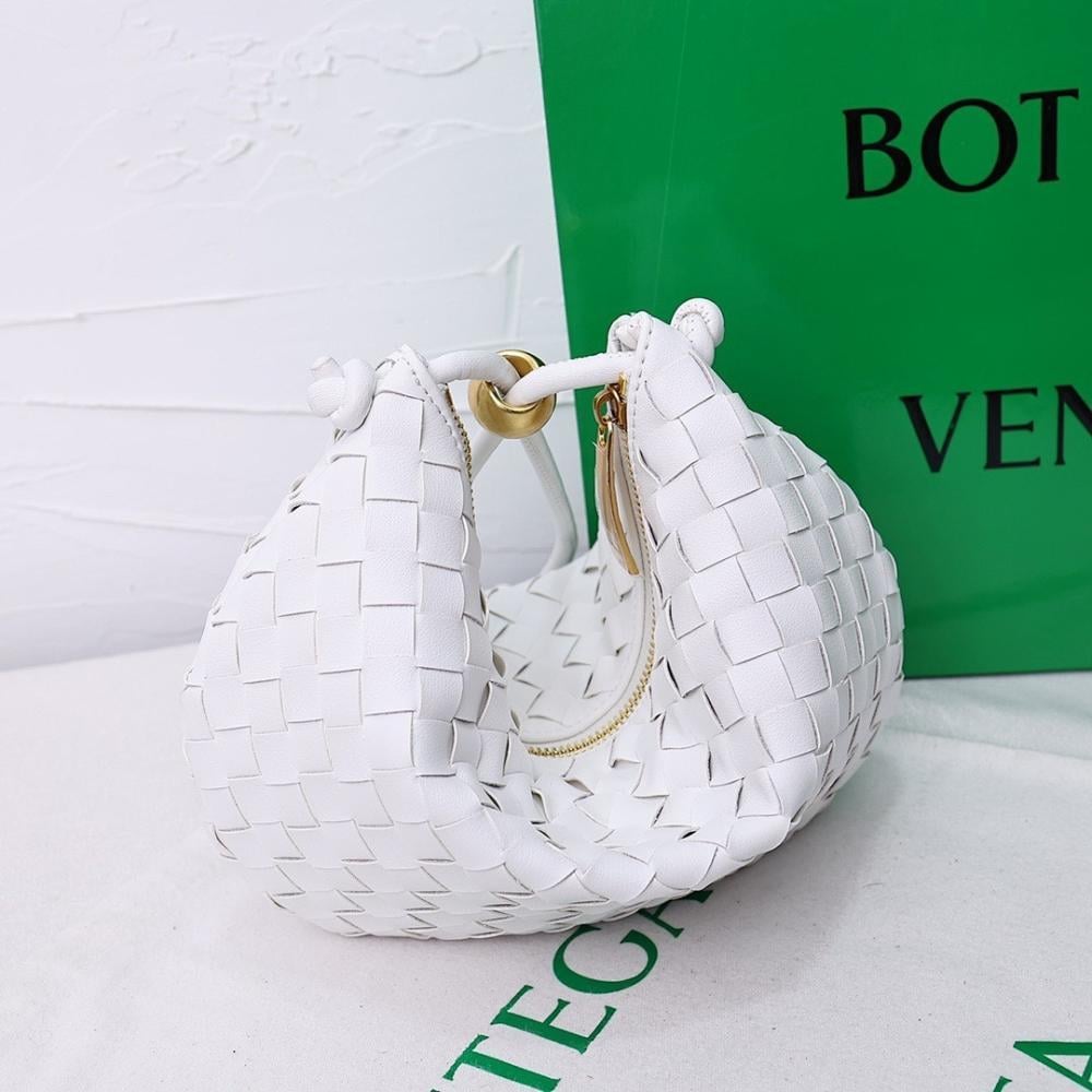 Alma Gold Woven Lambskin Shoulder Bag