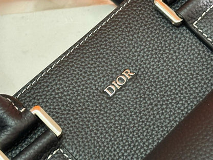 Classic Black Printed Leather Shoulder Bag – Limited Edition