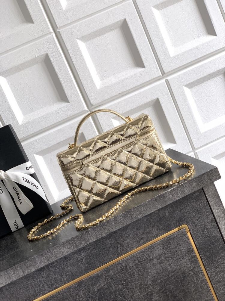 Gold Leather Shoulder Bag