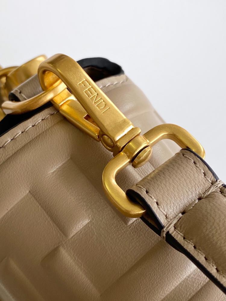Gold Leather Crossbody Bag