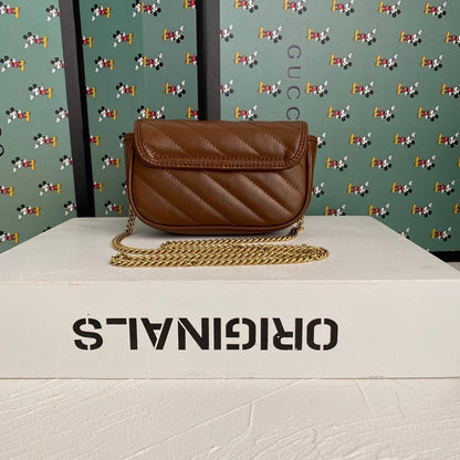 Alma Brown Quilted Leather Top Handle Bag