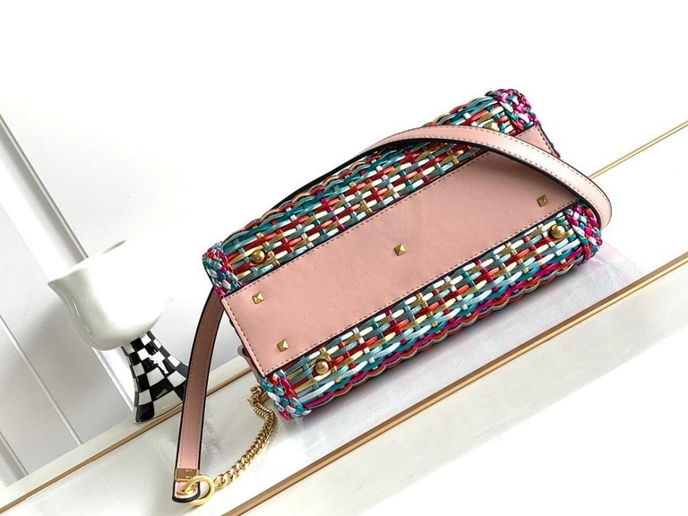 Modern Luxury Gold Woven Leather Tote Bag