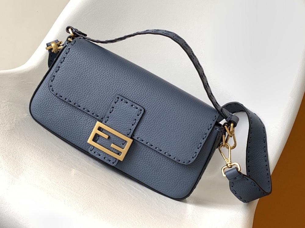 Refined Leather Top Handle Bag