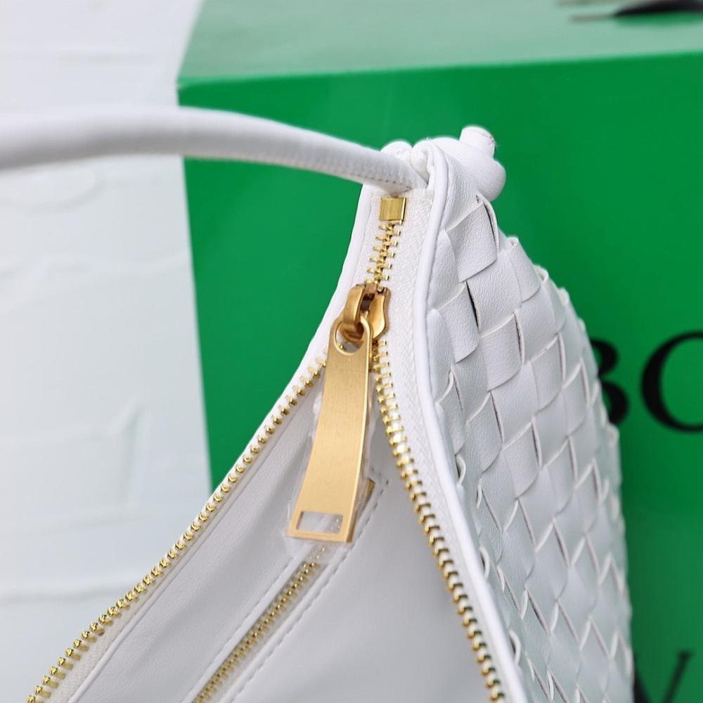 Alma Gold Woven Lambskin Shoulder Bag