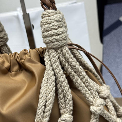 Woven Top Handle Bag