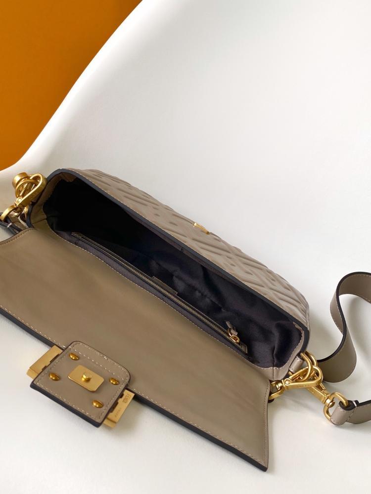 Gold Leather Crossbody Bag