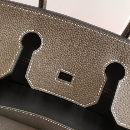 Classic Elegant Leather Top Handle Bag
