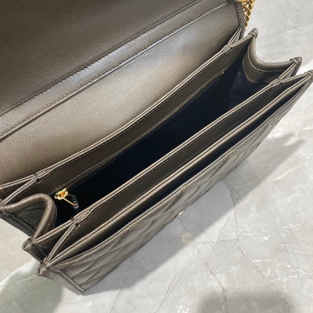 Alma Gold Quilted Leather Shoulder Bag
