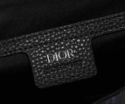 Modern Luxury Black Printed Calfskin Shoulder Bag