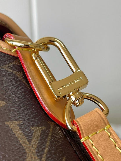 Alma Gold Monogram Calfskin Shoulder Bag
