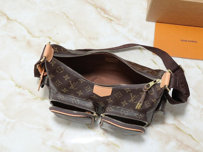 Alma Monogram Canvas Shoulder Bag