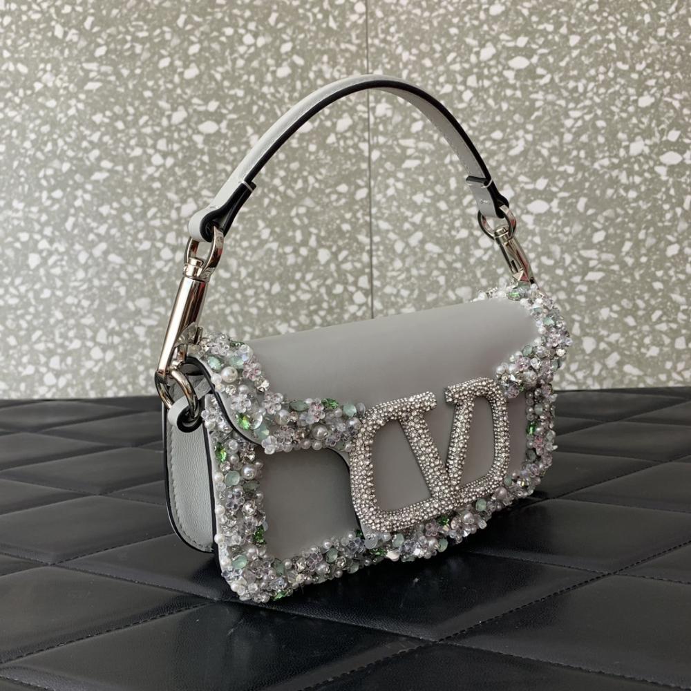 Crystal-Embellished Top Handle Bag