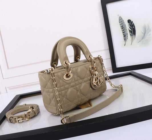 Alma Gold Lambskin Crossbody Bag