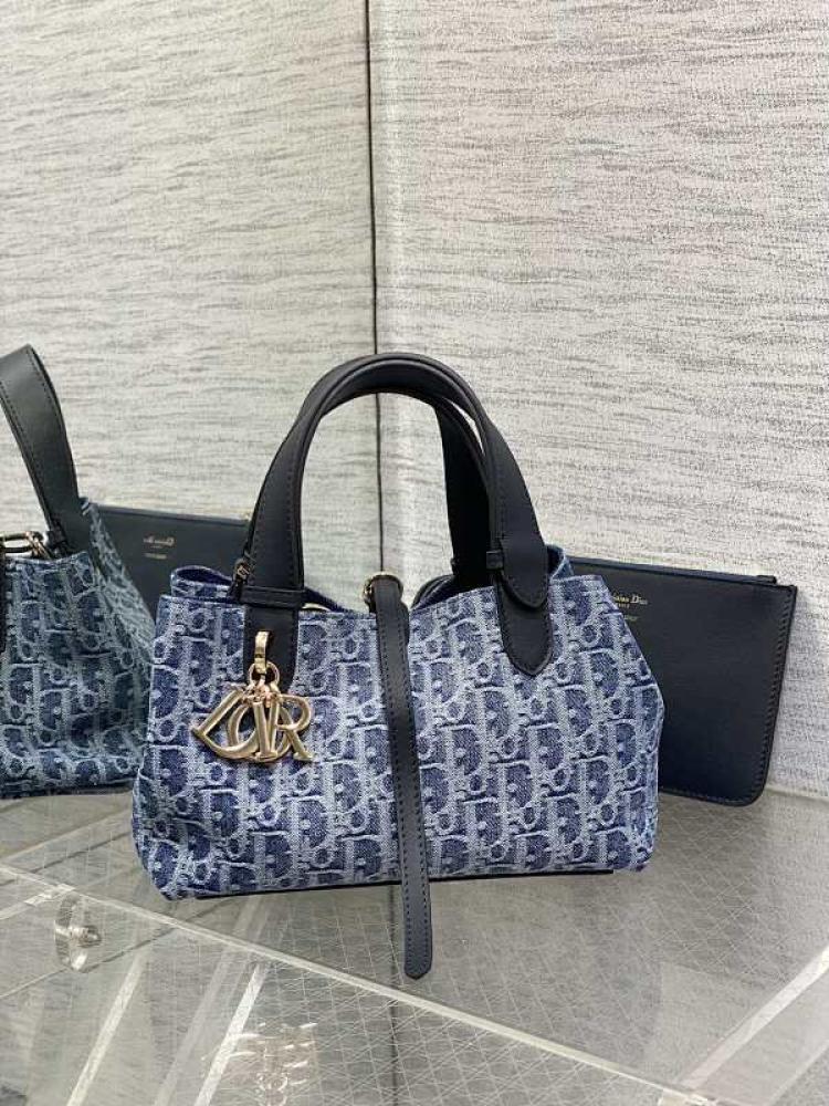 Alma Denim Top Handle Bag