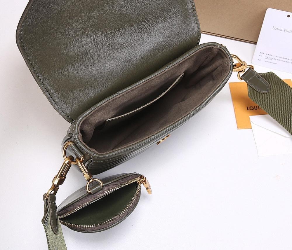 Modern Luxury Gold Embroidered Calfskin Shoulder Bag