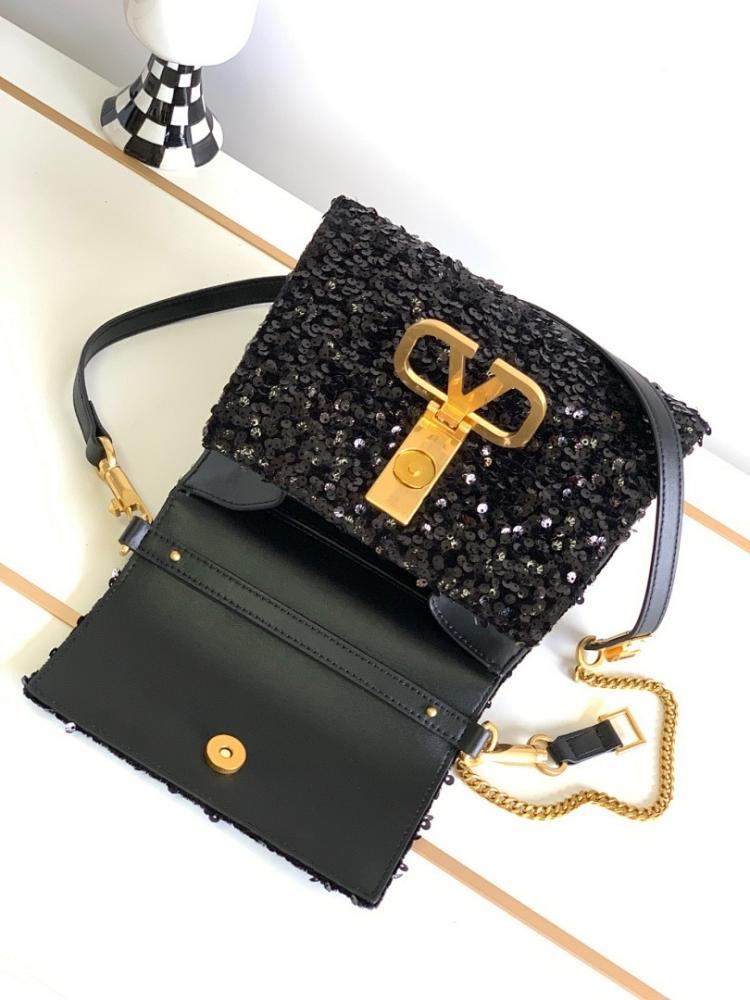 Classic Refined Embroidered Lambskin Shoulder Bag
