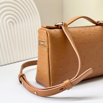 Elegant Premium Gold Calfskin Shoulder Bag