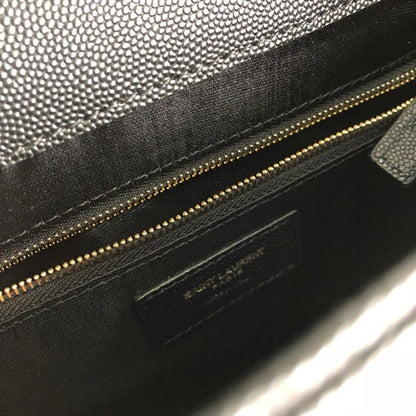 Modern Refined Black Leather Shoulder Bag