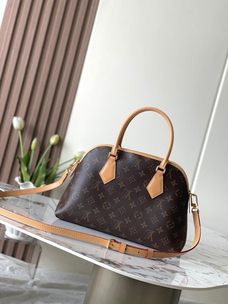 Alma Gold Monogram Calfskin Shoulder Bag