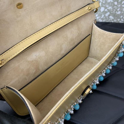 Luxury Crystal-Embellished Crossbody Bag