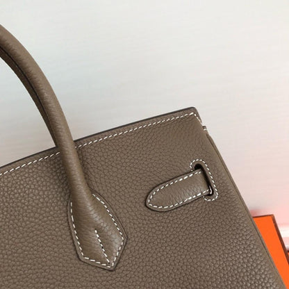 Classic Elegant Leather Top Handle Bag