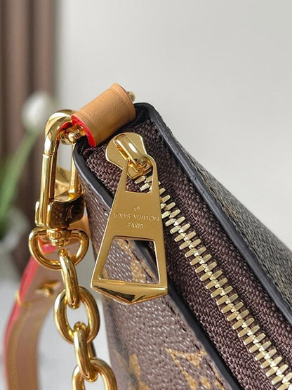 Elegant Monogram Leather Top Handle Bag – Limited Edition