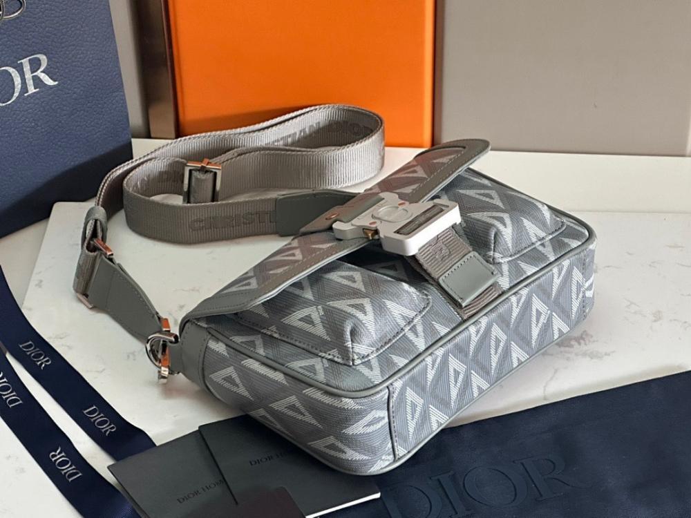 Italian-Inspired Luxury Grey Calfskin Shoulder Bag