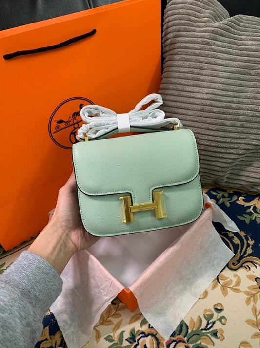 Modern Stylish Gold Leather Shoulder Bag
