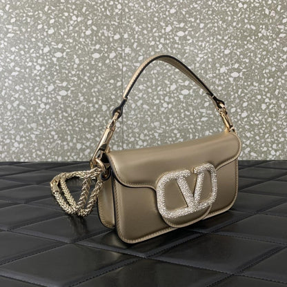Crystal-Embellished Calfskin Wallet