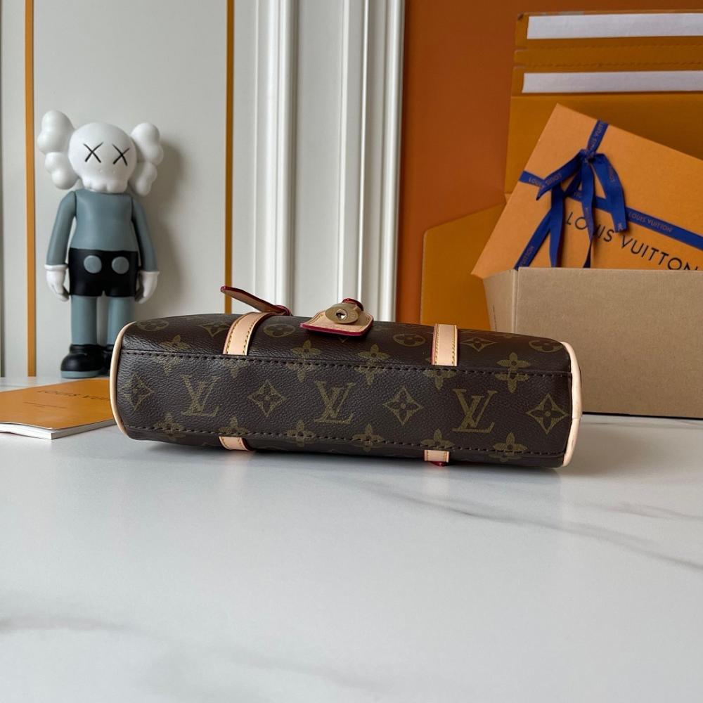 Stylish Monogram Leather Top Handle Bag – Limited Edition