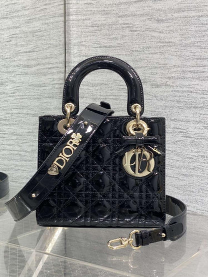 Lady My ABC Bag in Black Cannage Patent