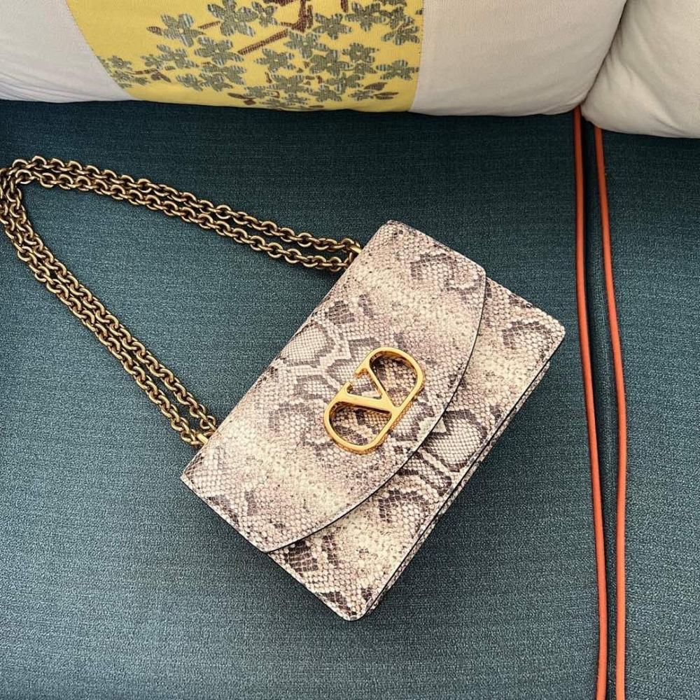 VLogo Signature Calfskin Shoulder Bag