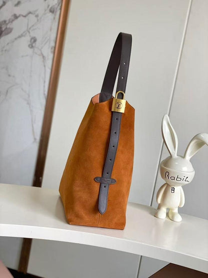 Elegant Stylish Monogram Leather Top Handle Bag