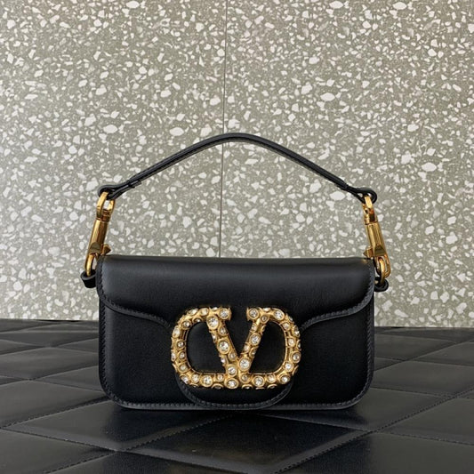 Crystal-Embellished Calfskin Wallet