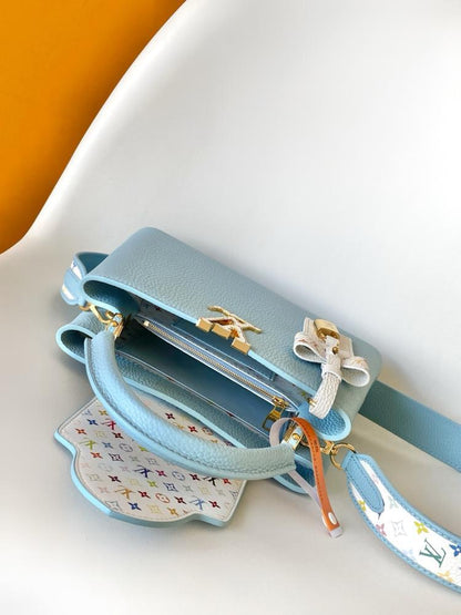 Capucines Mini in Sky Blue Taurillon