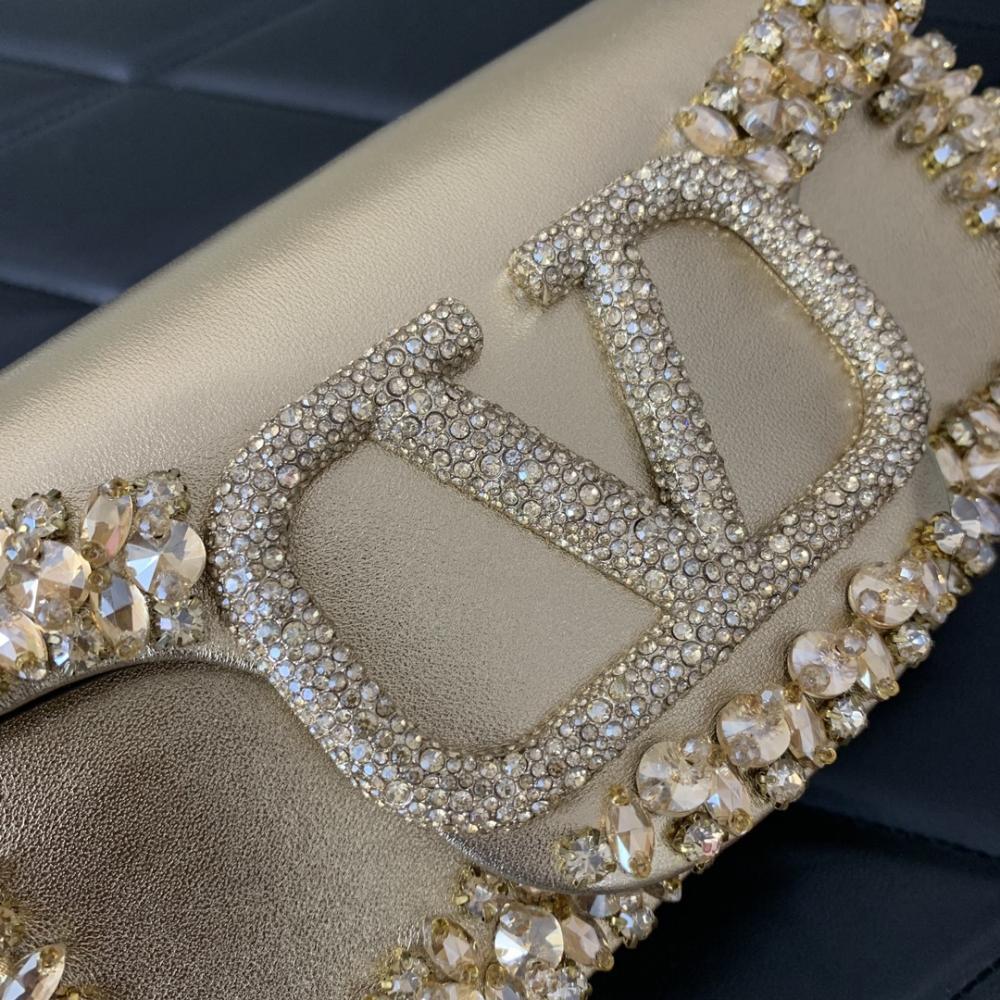 Crystal-Embellished Shoulder Bag