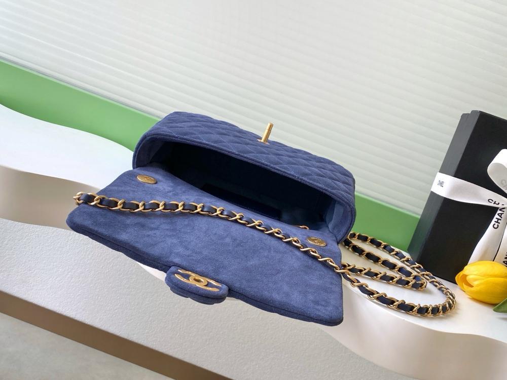 Classic Gold Leather Shoulder Bag