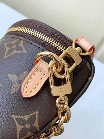 Elegant Premium Monogram Leather Shoulder Bag