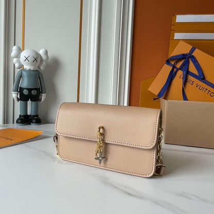 Modern Luxury Monogram Leather Shoulder Bag