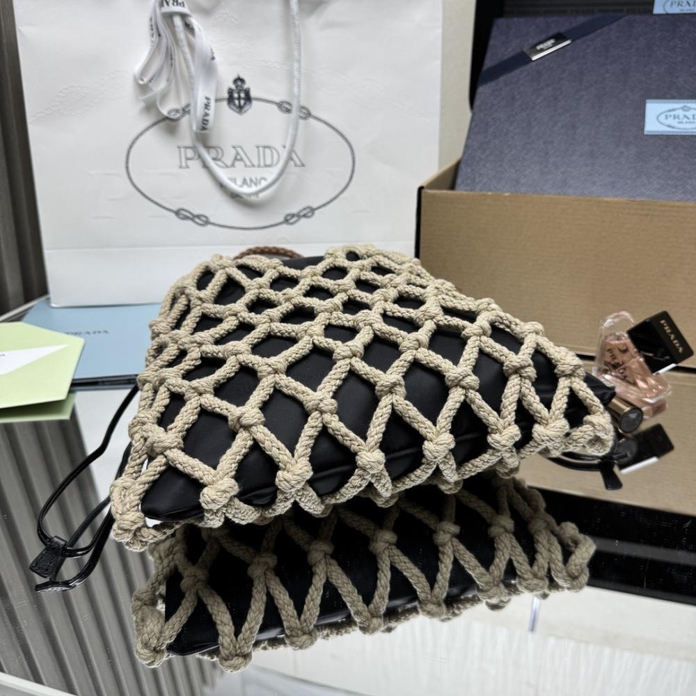 Woven Leather Top Handle Bag
