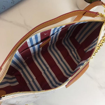 Modern Premium Gold Monogram Canvas Top Handle Bag