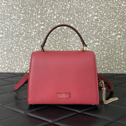 Crystal-Embellished Calfskin Shoulder Bag