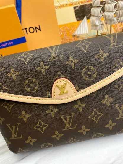 Italian-Inspired Stylish Monogram Leather Top Handle Bag