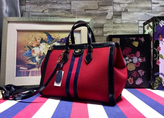 Alma Red Top Handle Bag