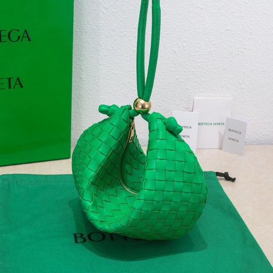 Alma Gold Woven Lambskin Shoulder Bag