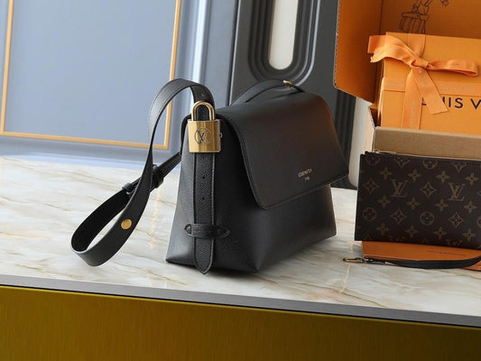 Elegant Stylish Monogram Leather Messenger Bag