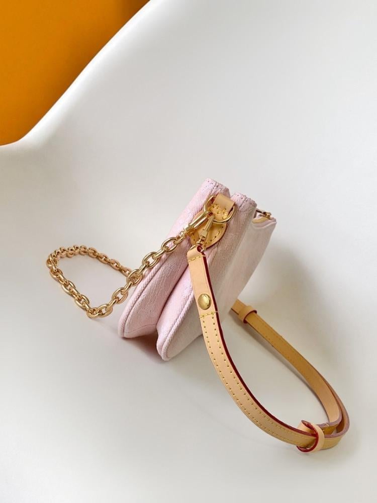 Italian-Inspired Elegant Gold Monogram Leather Crossbody Bag